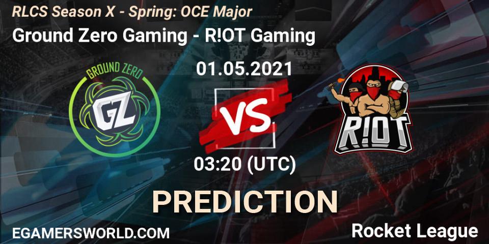Ground Zero Gaming - R!OT Gaming: Maç tahminleri. 01.05.2021 at 03:10, Rocket League, RLCS Season X - Spring: OCE Major