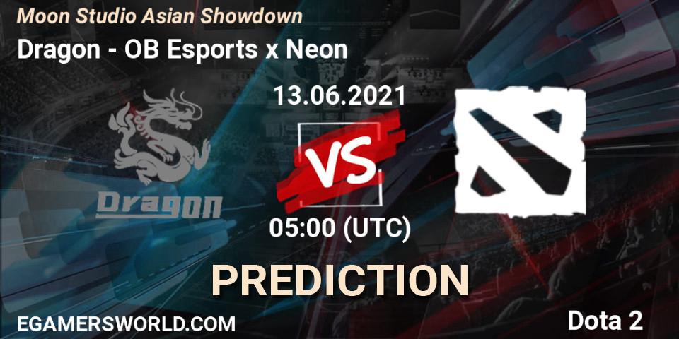 Dragon - OB Esports x Neon: Maç tahminleri. 13.06.2021 at 06:01, Dota 2, Moon Studio Asian Showdown