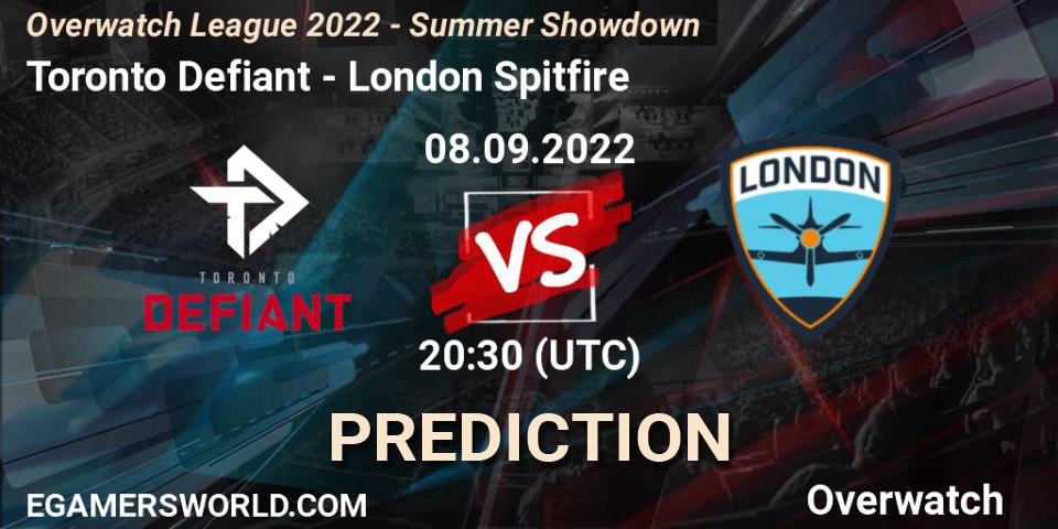 Toronto Defiant - London Spitfire: Maç tahminleri. 08.09.2022 at 20:15, Overwatch, Overwatch League 2022 - Summer Showdown