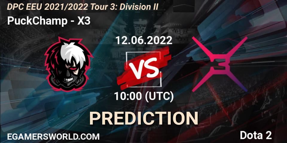 PuckChamp - X3: Maç tahminleri. 12.06.2022 at 10:00, Dota 2, DPC EEU 2021/2022 Tour 3: Division II