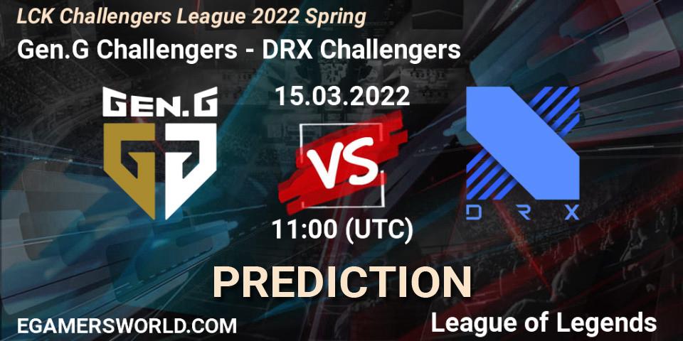 Gen.G Challengers - DRX Challengers: Maç tahminleri. 15.03.2022 at 11:00, LoL, LCK Challengers League 2022 Spring