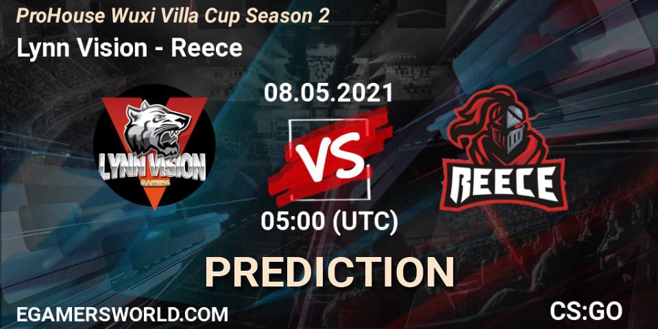 Lynn Vision - Reece: Maç tahminleri. 08.05.2021 at 05:00, Counter-Strike (CS2), ProHouse Wuxi Villa Cup Season 2