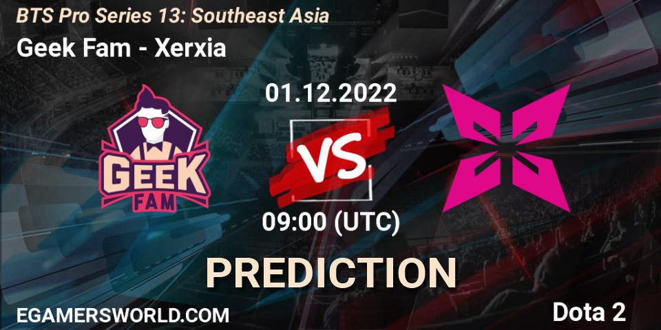Geek Fam - Xerxia: Maç tahminleri. 01.12.22, Dota 2, BTS Pro Series 13: Southeast Asia