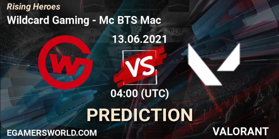 Wildcard Gaming - Mc BTS Mac: Maç tahminleri. 13.06.2021 at 04:00, VALORANT, Rising Heroes