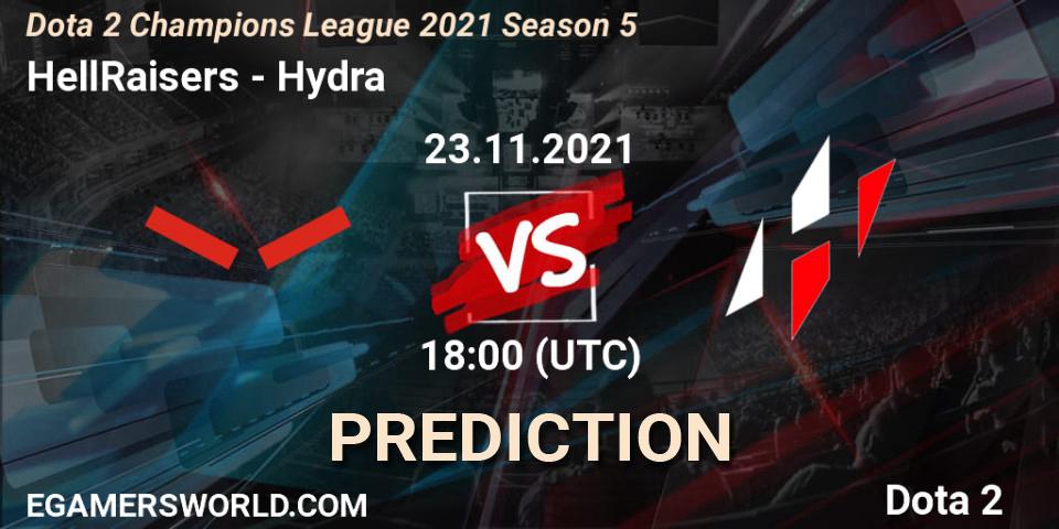HellRaisers - Hydra: Maç tahminleri. 23.11.21, Dota 2, Dota 2 Champions League 2021 Season 5