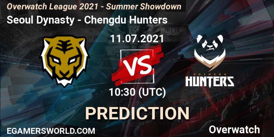 Seoul Dynasty - Chengdu Hunters: Maç tahminleri. 11.07.2021 at 10:30, Overwatch, Overwatch League 2021 - Summer Showdown