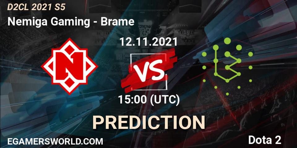Nemiga Gaming - Brame: Maç tahminleri. 12.11.2021 at 15:00, Dota 2, Dota 2 Champions League 2021 Season 5