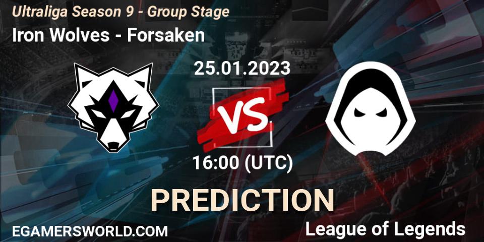 Iron Wolves - Forsaken: Maç tahminleri. 25.01.2023 at 16:00, LoL, Ultraliga Season 9 - Group Stage