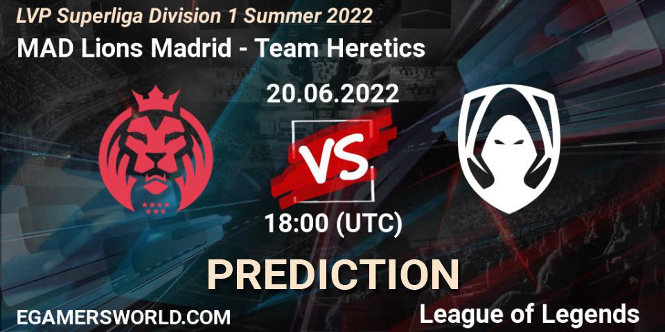 MAD Lions Madrid - Team Heretics: Maç tahminleri. 20.06.2022 at 18:00, LoL, LVP Superliga Division 1 Summer 2022