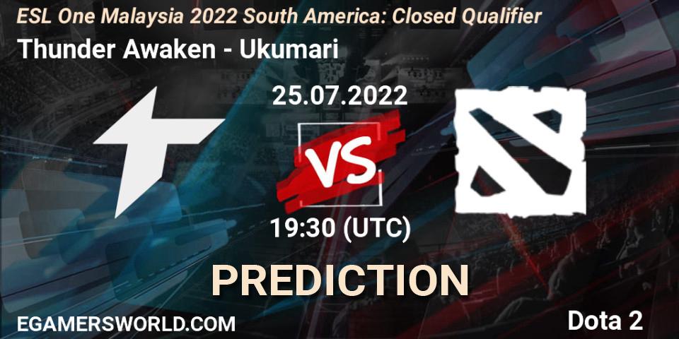 Thunder Awaken - Ukumari: Maç tahminleri. 25.07.2022 at 19:32, Dota 2, ESL One Malaysia 2022 South America: Closed Qualifier