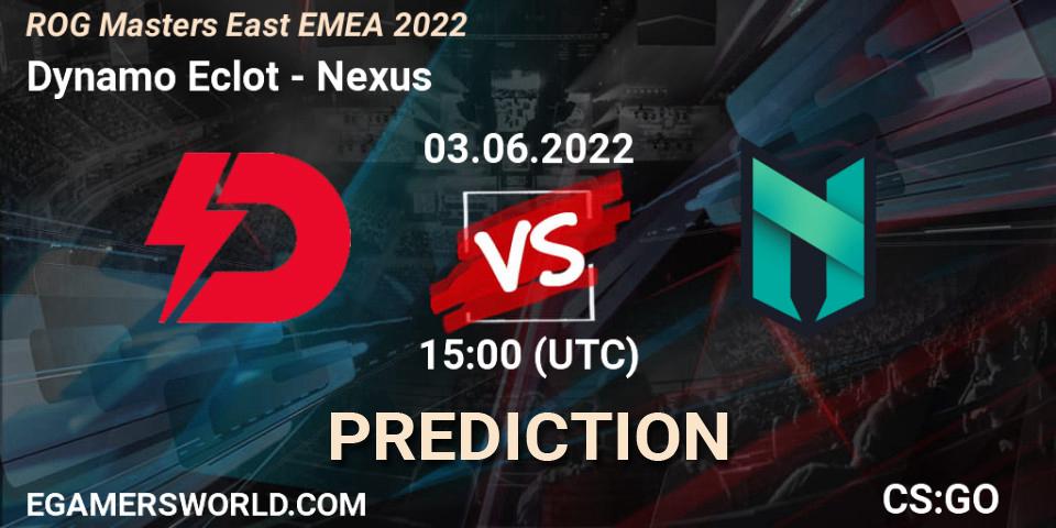Dynamo Eclot - Nexus: Maç tahminleri. 03.06.22, CS2 (CS:GO), ROG Masters East EMEA 2022