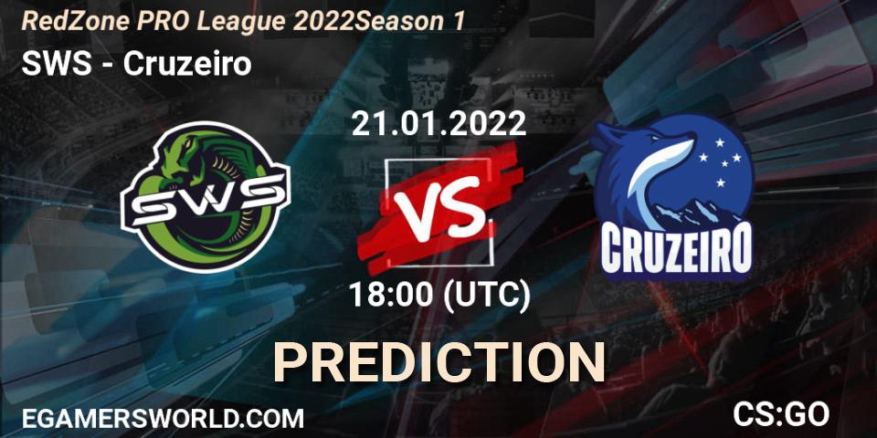 SWS - Cruzeiro: Maç tahminleri. 21.01.2022 at 18:00, Counter-Strike (CS2), RedZone PRO League 2022 Season 1