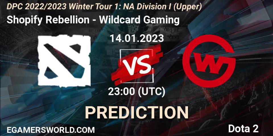 Shopify Rebellion - Wildcard Gaming: Maç tahminleri. 14.01.23, Dota 2, DPC 2022/2023 Winter Tour 1: NA Division I (Upper)