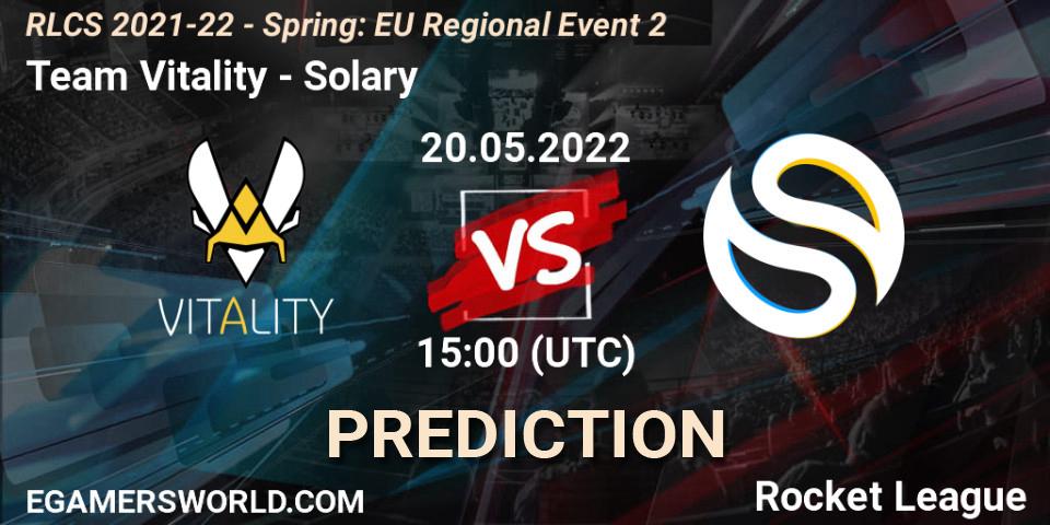 Team Vitality - Solary: Maç tahminleri. 20.05.22, Rocket League, RLCS 2021-22 - Spring: EU Regional Event 2