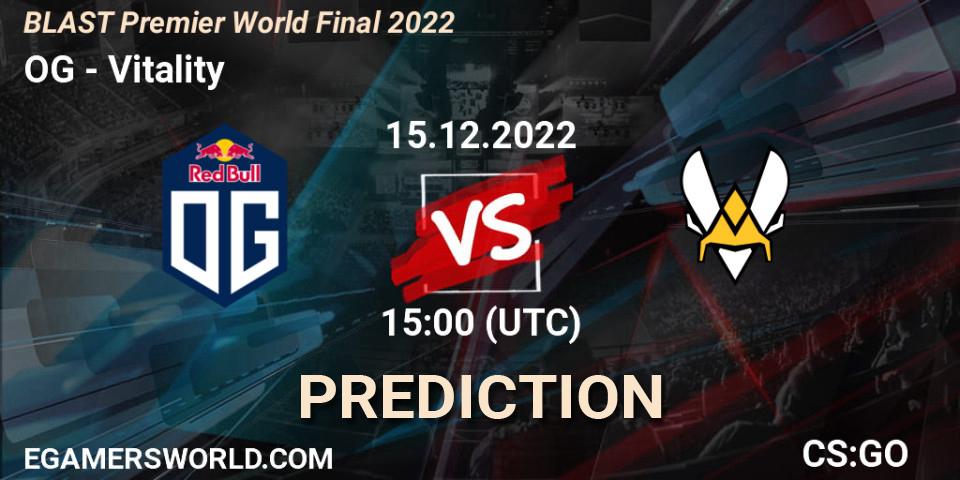 OG - Vitality: Maç tahminleri. 15.12.22, CS2 (CS:GO), BLAST Premier World Final 2022