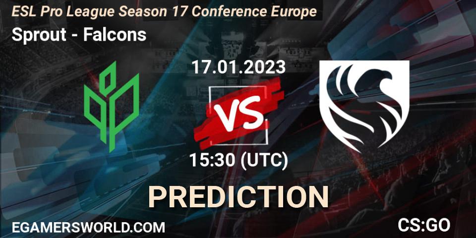 Sprout - Falcons: Maç tahminleri. 17.01.2023 at 15:30, Counter-Strike (CS2), ESL Pro League Season 17 Conference Europe