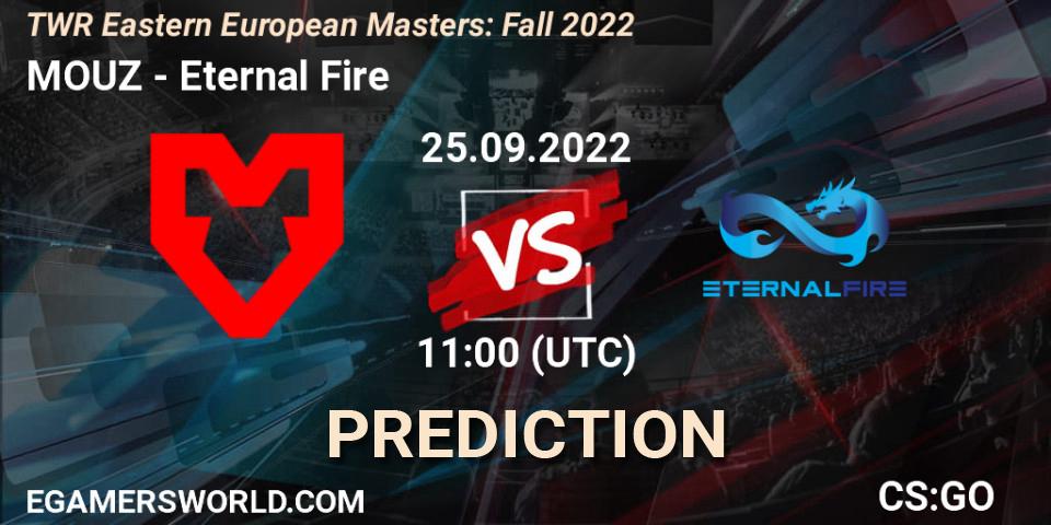 MOUZ - Eternal Fire: Maç tahminleri. 25.09.2022 at 11:30, Counter-Strike (CS2), TWR Eastern European Masters: Fall 2022