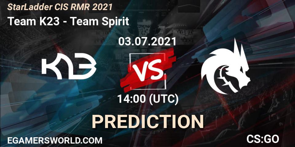 Team K23 - Team Spirit: Maç tahminleri. 03.07.2021 at 14:00, Counter-Strike (CS2), StarLadder CIS RMR 2021