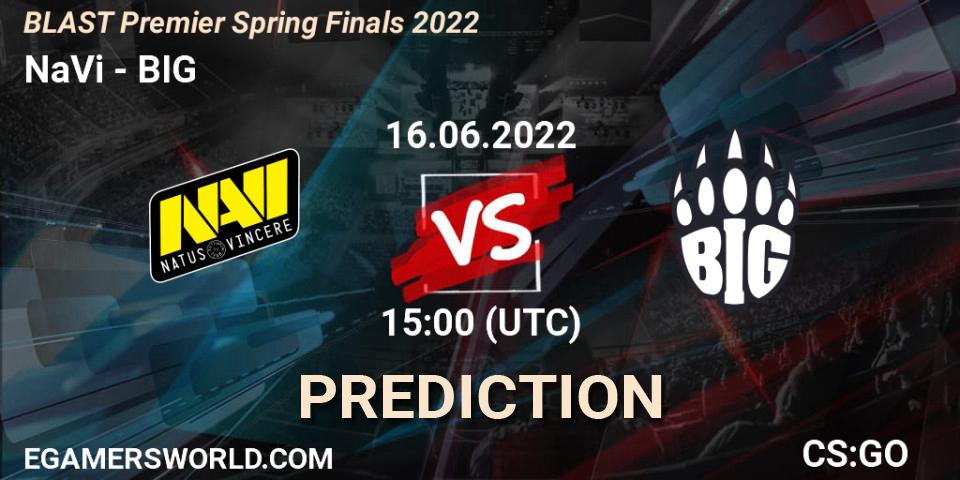 NaVi - BIG: Maç tahminleri. 16.06.22, CS2 (CS:GO), BLAST Premier Spring Finals 2022 
