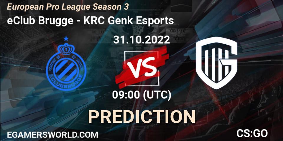 eClub Brugge - KRC Genk Esports: Maç tahminleri. 31.10.2022 at 09:00, Counter-Strike (CS2), European Pro League Season 3