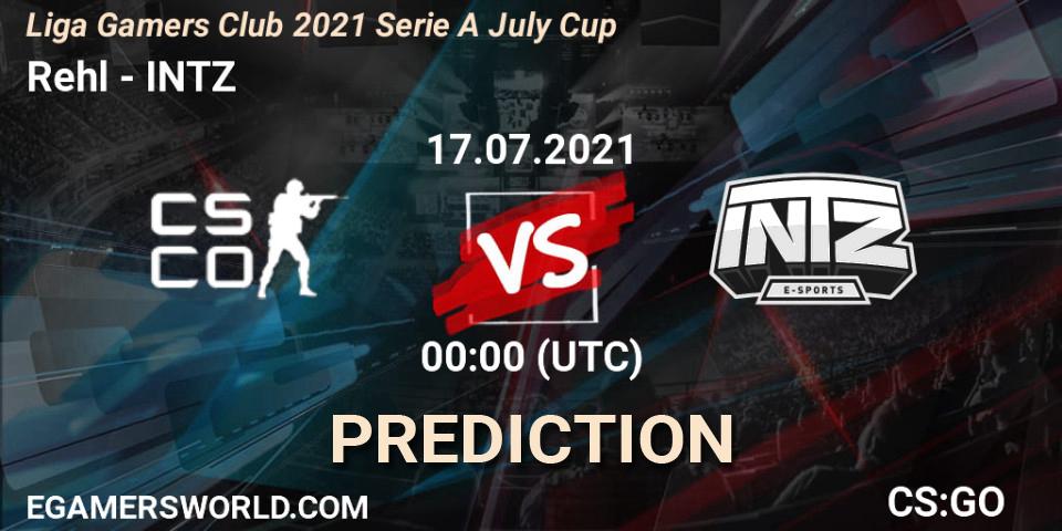 Rehl Esports - INTZ: Maç tahminleri. 16.07.2021 at 21:00, Counter-Strike (CS2), Liga Gamers Club 2021 Serie A July Cup