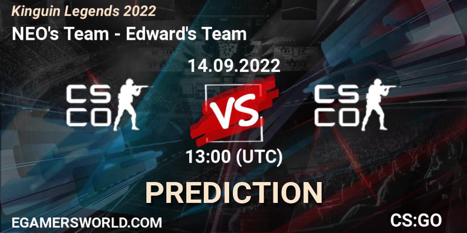 NEO's Team - Edward's Team: Maç tahminleri. 14.09.2022 at 13:00, Counter-Strike (CS2), Kinguin Legends 2022