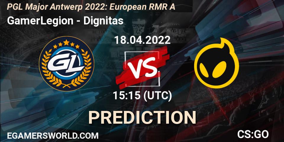 GamerLegion - Dignitas: Maç tahminleri. 18.04.2022 at 15:15, Counter-Strike (CS2), PGL Major Antwerp 2022: European RMR A