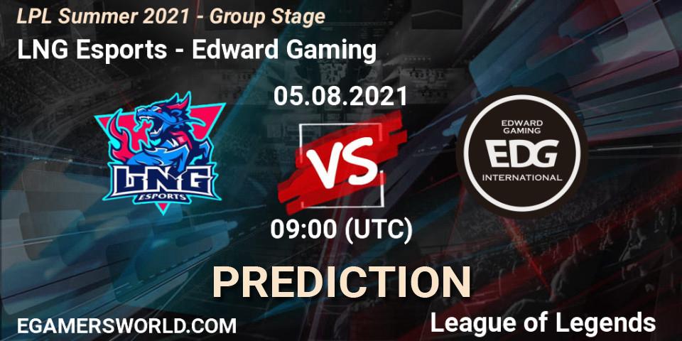LNG Esports - Edward Gaming: Maç tahminleri. 05.08.21, LoL, LPL Summer 2021 - Group Stage