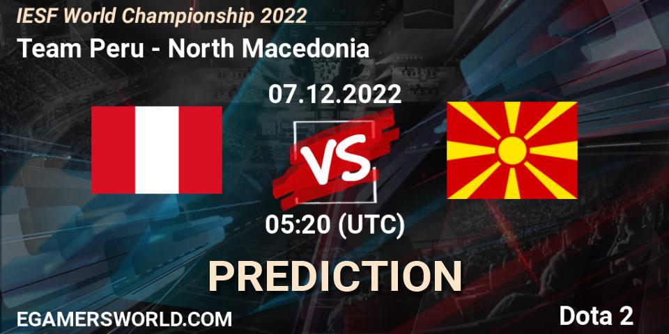 Team Peru - North Macedonia: Maç tahminleri. 07.12.22, Dota 2, IESF World Championship 2022 