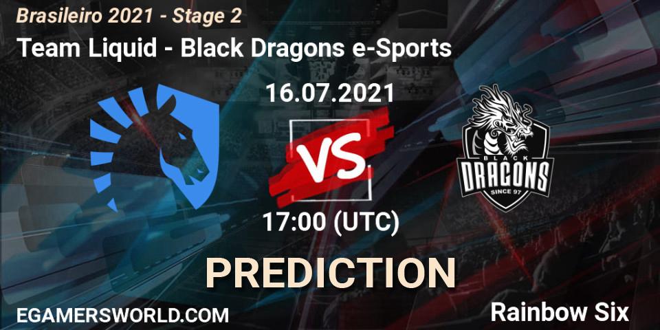 Team Liquid - Black Dragons e-Sports: Maç tahminleri. 16.07.2021 at 17:00, Rainbow Six, Brasileirão 2021 - Stage 2