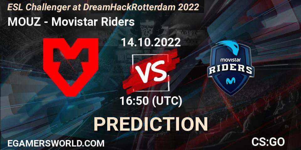 MOUZ - Movistar Riders: Maç tahminleri. 14.10.22, CS2 (CS:GO), ESL Challenger at DreamHack Rotterdam 2022