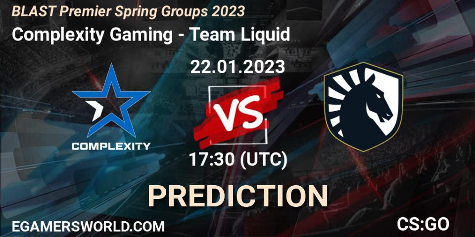 Complexity Gaming - Team Liquid: Maç tahminleri. 22.01.23, CS2 (CS:GO), BLAST Premier Spring Groups 2023