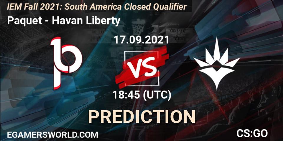 Paquetá - Havan Liberty: Maç tahminleri. 17.09.2021 at 18:45, Counter-Strike (CS2), IEM Fall 2021: South America Closed Qualifier