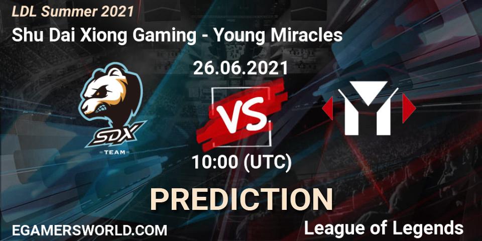 Shu Dai Xiong Gaming - Young Miracles: Maç tahminleri. 26.06.2021 at 11:00, LoL, LDL Summer 2021
