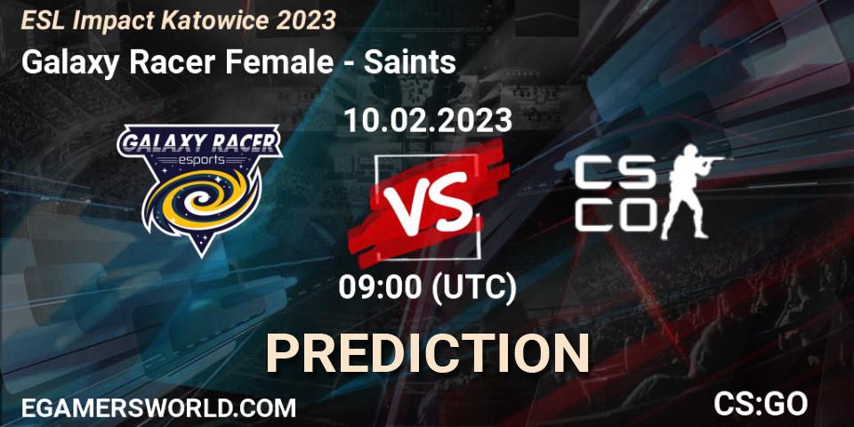 Galaxy Racer Female - Saints: Maç tahminleri. 10.02.23, CS2 (CS:GO), ESL Impact Katowice 2023