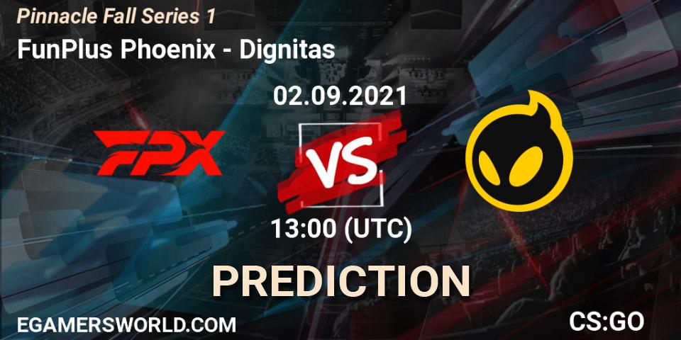 FunPlus Phoenix - Dignitas: Maç tahminleri. 02.09.2021 at 13:20, Counter-Strike (CS2), Pinnacle Fall Series #1