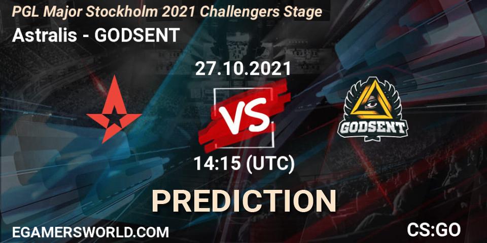 Astralis - GODSENT: Maç tahminleri. 27.10.2021 at 13:20, Counter-Strike (CS2), PGL Major Stockholm 2021 Challengers Stage