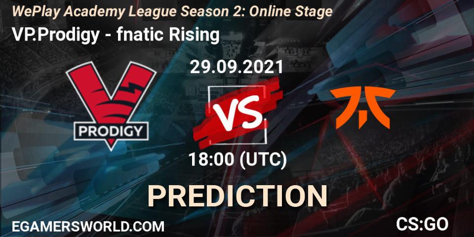 VP.Prodigy - fnatic Rising: Maç tahminleri. 29.09.2021 at 17:30, Counter-Strike (CS2), WePlay Academy League Season 2: Online Stage