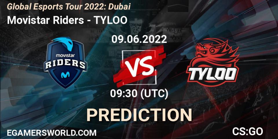Movistar Riders - TYLOO: Maç tahminleri. 09.06.2022 at 10:10, Counter-Strike (CS2), Global Esports Tour 2022: Dubai