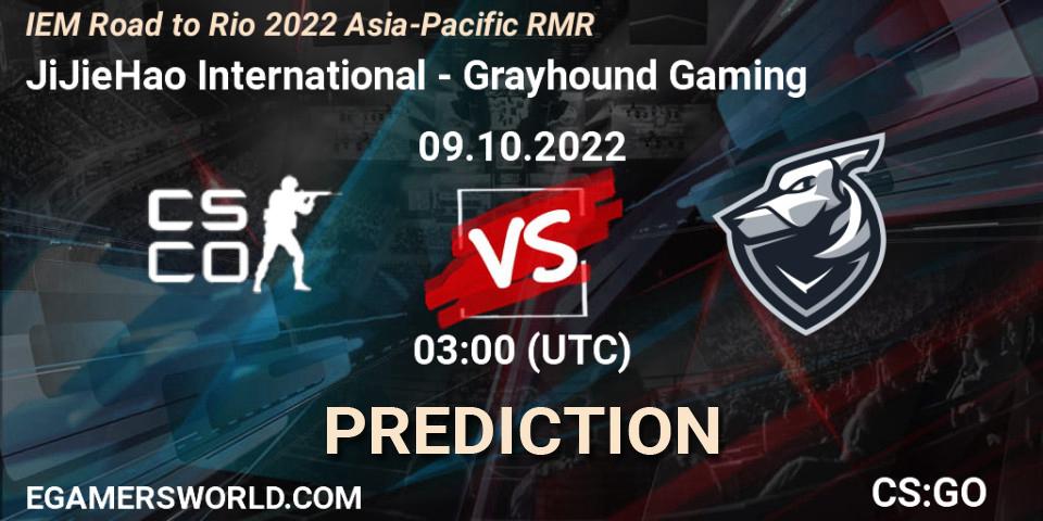 JiJieHao International - Grayhound Gaming: Maç tahminleri. 09.10.22, CS2 (CS:GO), IEM Road to Rio 2022 Asia-Pacific RMR