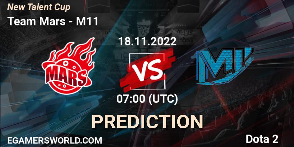 Team Mars - M11: Maç tahminleri. 18.11.2022 at 07:00, Dota 2, New Talent Cup