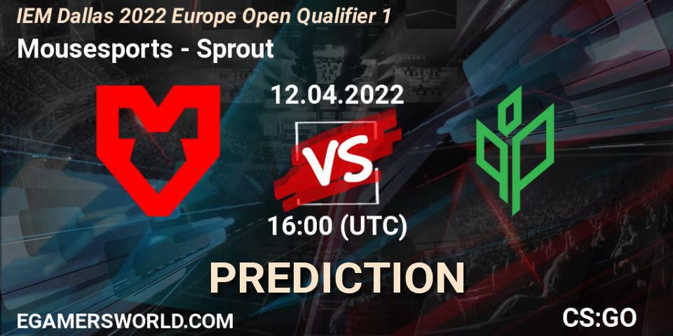 Mousesports - Sprout: Maç tahminleri. 12.04.2022 at 16:00, Counter-Strike (CS2), IEM Dallas 2022 Europe Open Qualifier 1