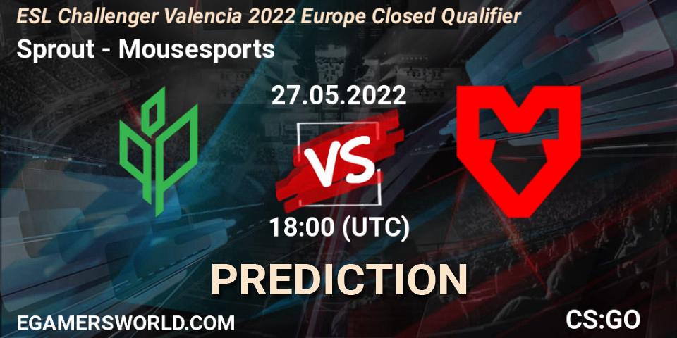 Sprout - Mousesports: Maç tahminleri. 27.05.2022 at 18:00, Counter-Strike (CS2), ESL Challenger Valencia 2022 Europe Closed Qualifier