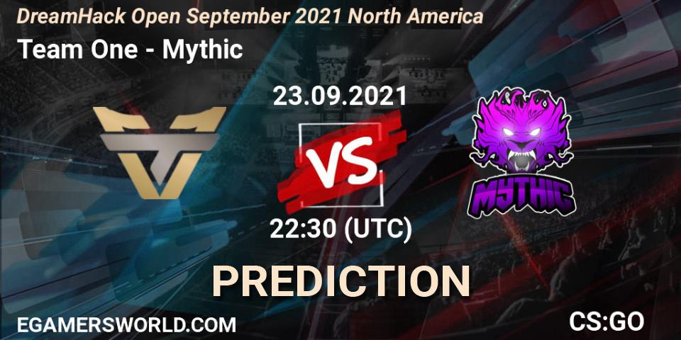 Team One - Mythic: Maç tahminleri. 23.09.2021 at 23:00, Counter-Strike (CS2), DreamHack Open September 2021 North America