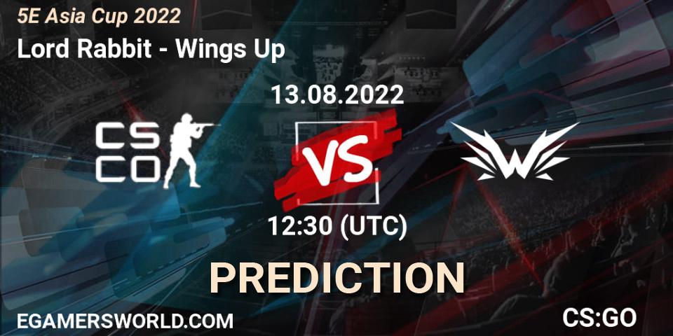 Lord Rabbit - Wings Up: Maç tahminleri. 13.08.2022 at 12:30, Counter-Strike (CS2), 5E Asia Cup 2022