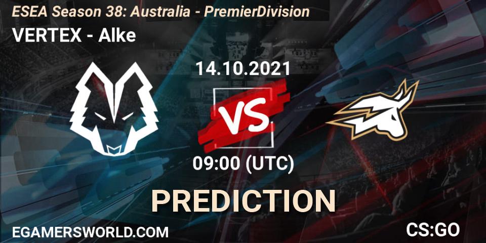 VERTEX - Alke: Maç tahminleri. 14.10.2021 at 09:00, Counter-Strike (CS2), ESEA Season 38: Australia - Premier Division