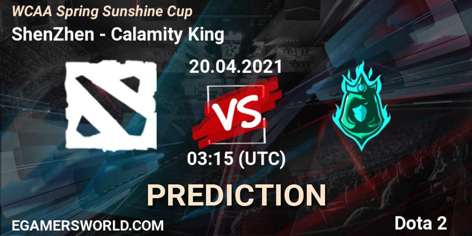 ShenZhen - Calamity King: Maç tahminleri. 20.04.2021 at 03:10, Dota 2, WCAA Spring Sunshine Cup
