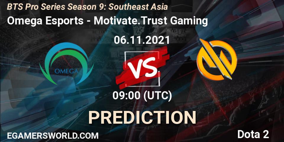 Omega Esports - Motivate.Trust Gaming: Maç tahminleri. 06.11.2021 at 09:34, Dota 2, BTS Pro Series Season 9: Southeast Asia