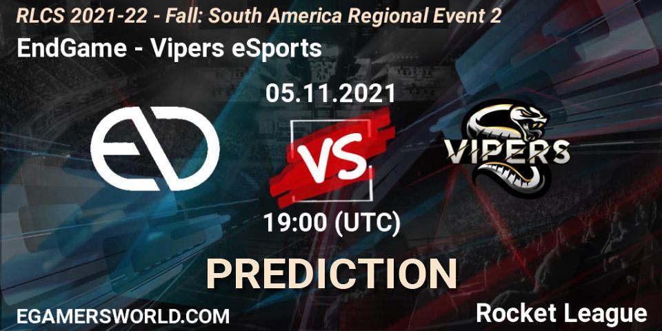 EndGame - Vipers eSports: Maç tahminleri. 05.11.2021 at 19:00, Rocket League, RLCS 2021-22 - Fall: South America Regional Event 2