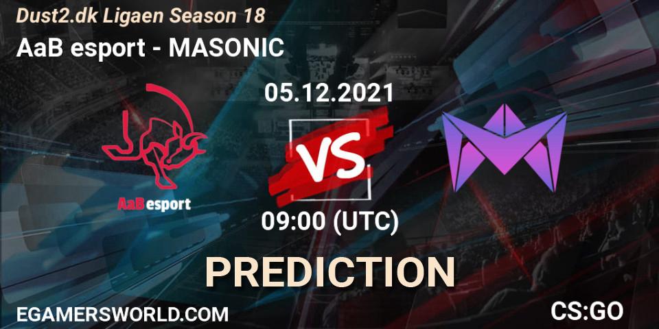 AaB esport - MASONIC: Maç tahminleri. 05.12.2021 at 09:00, Counter-Strike (CS2), Dust2.dk Ligaen Season 18
